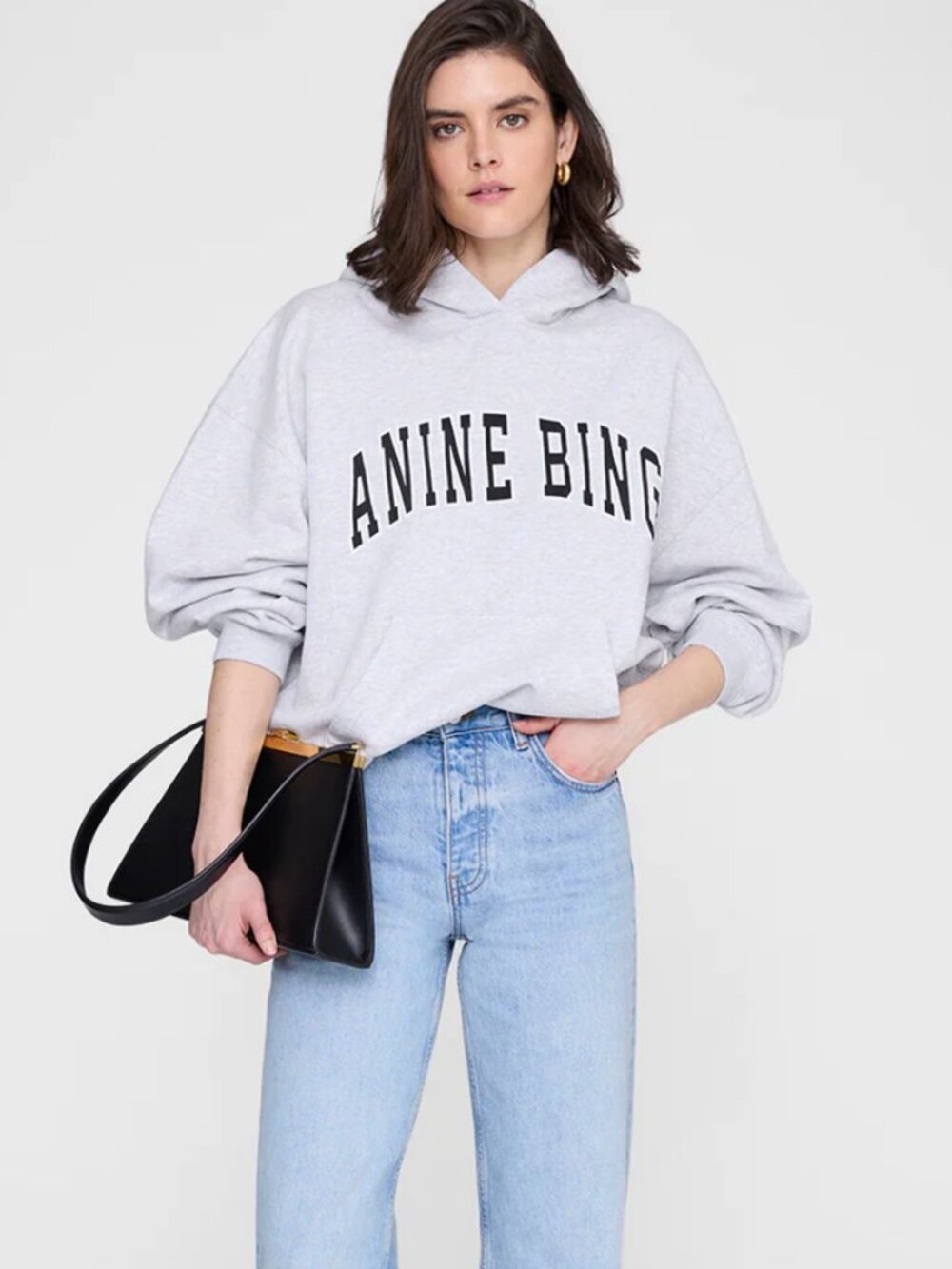 Harvey Sweatshirt New Classic - Medium Heather Grey- Anine Bing -S - Picture 2 of 4